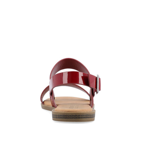 Journee Collection Women's Burgundy Lavine Statement Multi-Strap Sandals | Journee Collection In Lebanon