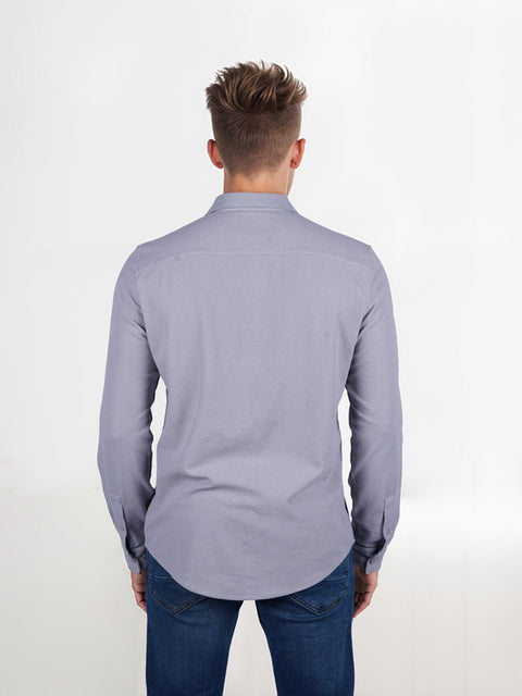 Celio Men's Gray Cotton-Blend  Shirt | Celio in Lebanon
