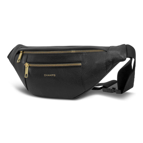 Champs Women's Black Leather Waist-Pack | Champs In Lebanon