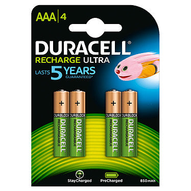 Duracell Recharge ultra last 5 years AAA4