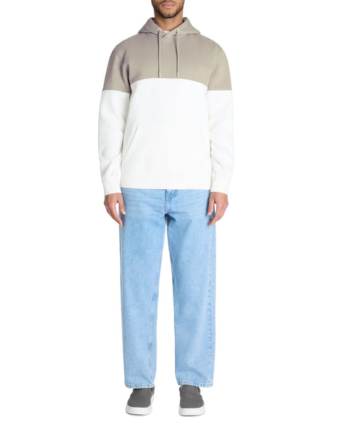 Celio Men's White & Grey Regular Cotton Hoodies | Celio In Lebanon