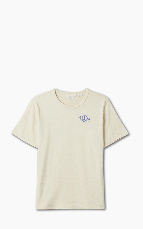 Lee Men's Beige Tee Raw T-Shirt | Lee In Lebanon