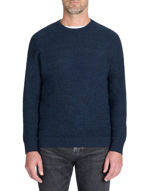 Celio Men's Navy Blue Blend Crew Neck Knitted Sweater|Celio In Lebanon