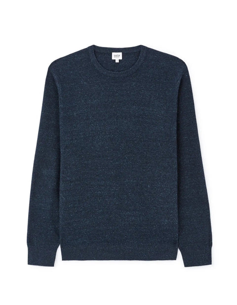 Celio Men's Navy Blue Blend Crew Neck Knitted Sweater|Celio In Lebanon