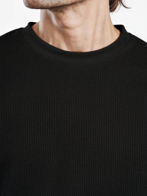 Celio Men's Black Solid Oversized Cotton  T-Shirt | Celio in Lebanon