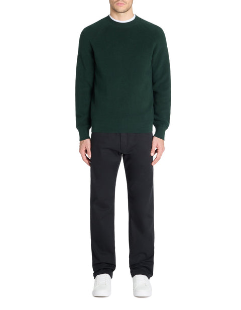 Celio Men's Dark Green Round Neck Knitted Sweater|Celio In Lebanon
