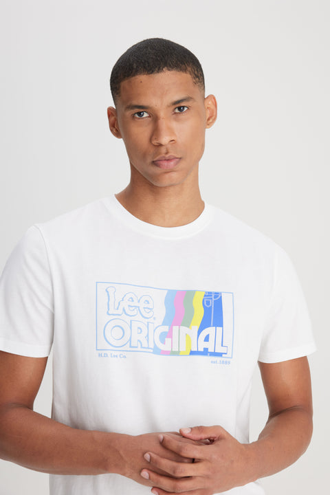 Lee Men's Ecru 70's Graphic T-Shirt |Lee In Lebanon
