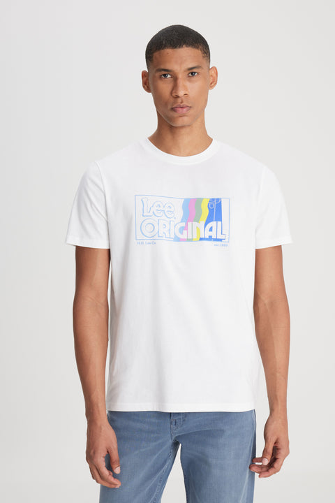 Lee Men's Ecru 70's Graphic T-Shirt |Lee In Lebanon