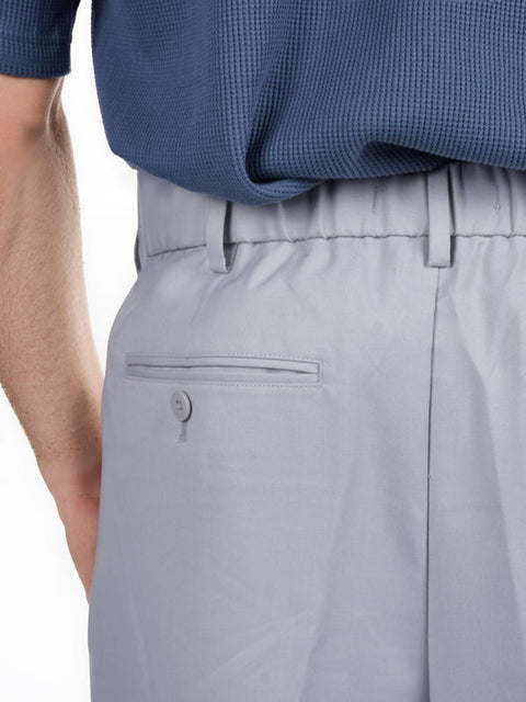 Celio Men's Gray Poly-Blend Loose Fit Trousers | Celio in Lebanon