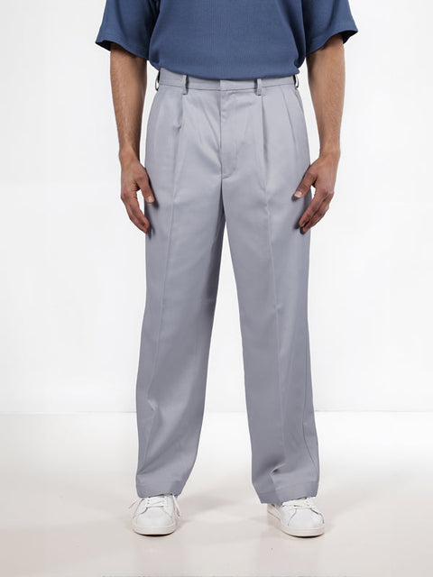 Celio Men's Gray Poly-Blend Loose Fit Trousers | Celio in Lebanon