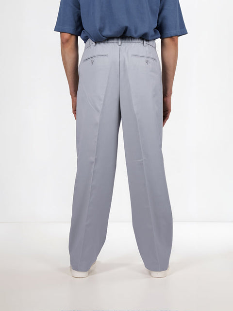 Celio Men's Gray Poly-Blend Loose Fit Trousers | Celio in Lebanon