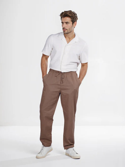 Celio Men’s Taupe Brown Jogger Trousers | Celio in Lebanon