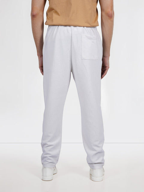 Celio Men's White Cotton-Poly-Blend Regular Fit Pant | Celio In Lebanon