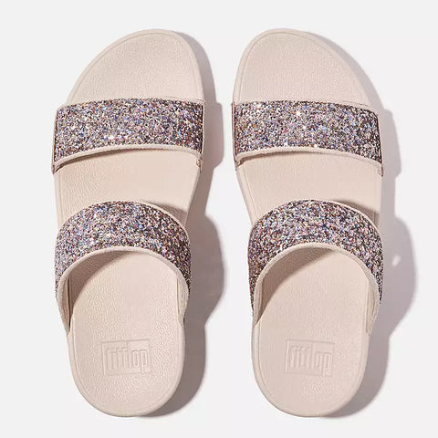 FitFlop Women's Rose Lulu Multi-Tonal Glitter Slides Sandals | FitFlop In Lebanon