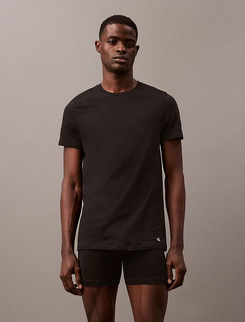 Calvin Klein Men's Black Pack Of 5 Cotton Crew Neck T-Shirt | Calvin Klein In Lebanon