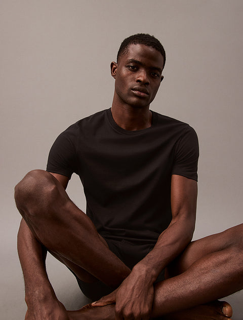 Calvin Klein Men's Black Pack Of 5 Cotton Crew Neck T-Shirt | Calvin Klein In Lebanon
