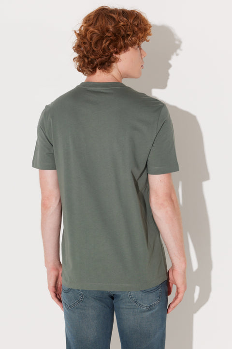 Lee Men's Light Green Regular Fit Regular Cut 100% Cotton Crew Neck T-Shirt | Lee In Lebanon