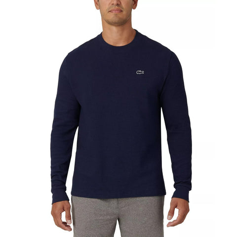 Lacoste Men's Navy Waffle Knit Thermal Blouse | Lacoste In Lebanon