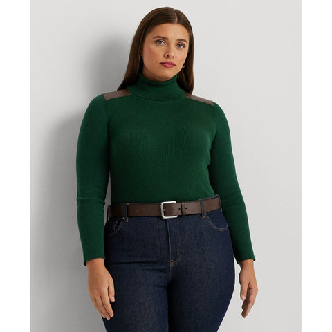 Lauren Ralph Lauren Women's Green Turtleneck Blouse | Lauren Ralph Lauren In Lebanon