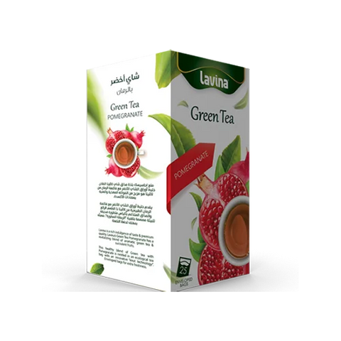 Lavina Green Tea Pomegranate 25 Bags |Lavina In Lebanon