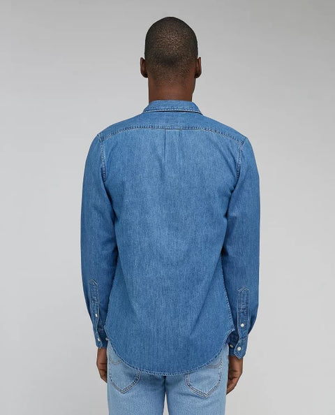 Lee Men's Blue Leesure Ferries Long Sleeve Shirt | Lee In Lebanon