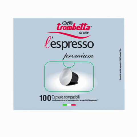 Caffe Trombetta l'espresso Premium 100 Capsule | Caffe Trombetta In Lebanon