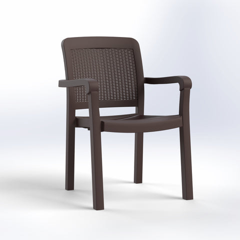 3MPlast Lord Rattan Back Chair With Arms 3M-LOR01