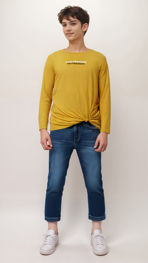 S.Oliver Boy's Mustard Long Sleeve Blouse | S.Oliver In Lebanon