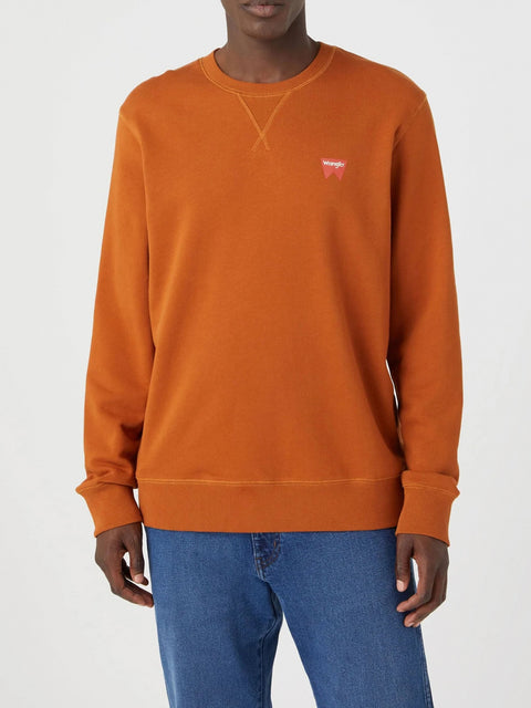 Wrangler Men's Nutmeg Brown S-Sign Off Sweatshirt |Wrangler In Lebanon