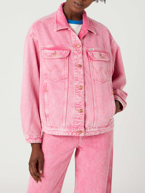 Wrangler Women's Fuchsia Jumbo Trucker Jacket | Wrangler In Lebanon