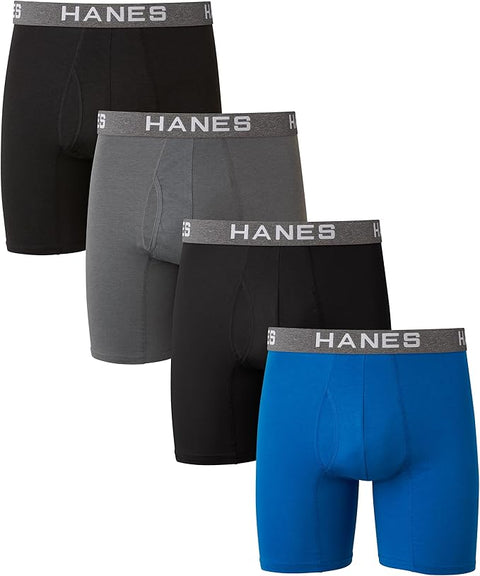 Hanes Men's Multicolored Ultimate Comfort Flex Fit Boxer Brief Underwear 4 packs  | Hanes In Lebanon