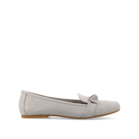 Journee Collection Women's Grey Slip-On Knotted Loafer Flat | Journee Collection in Lebanon