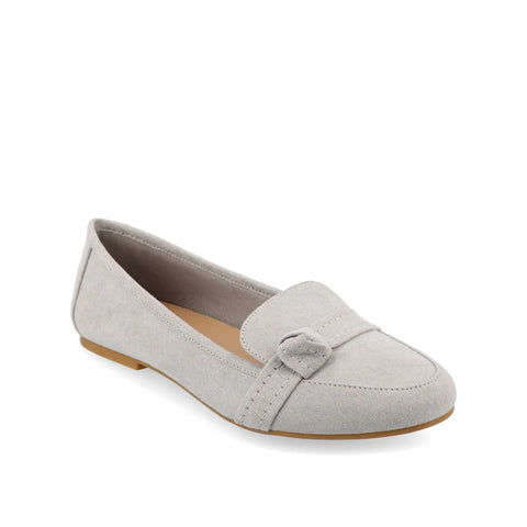 Journee Collection Women's Grey Slip-On Knotted Loafer Flat | Journee Collection in Lebanon