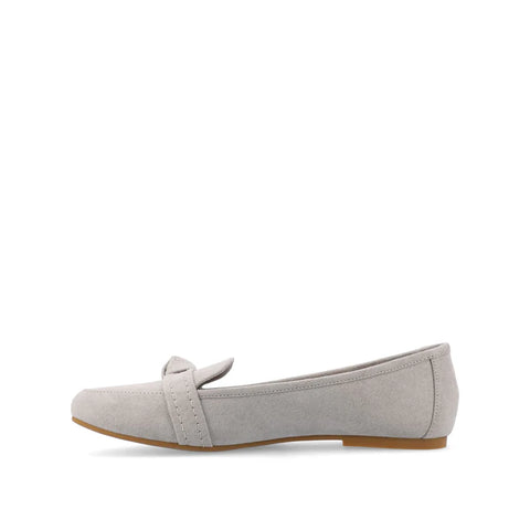 Journee Collection Women's Grey Slip-On Knotted Loafer Flat | Journee Collection in Lebanon