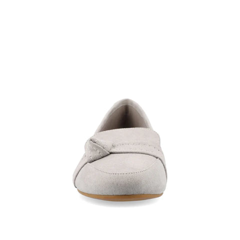 Journee Collection Women's Grey Slip-On Knotted Loafer Flat | Journee Collection in Lebanon