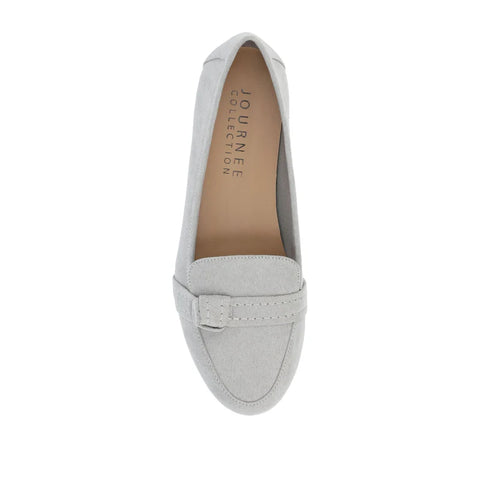 Journee Collection Women's Grey Slip-On Knotted Loafer Flat | Journee Collection in Lebanon