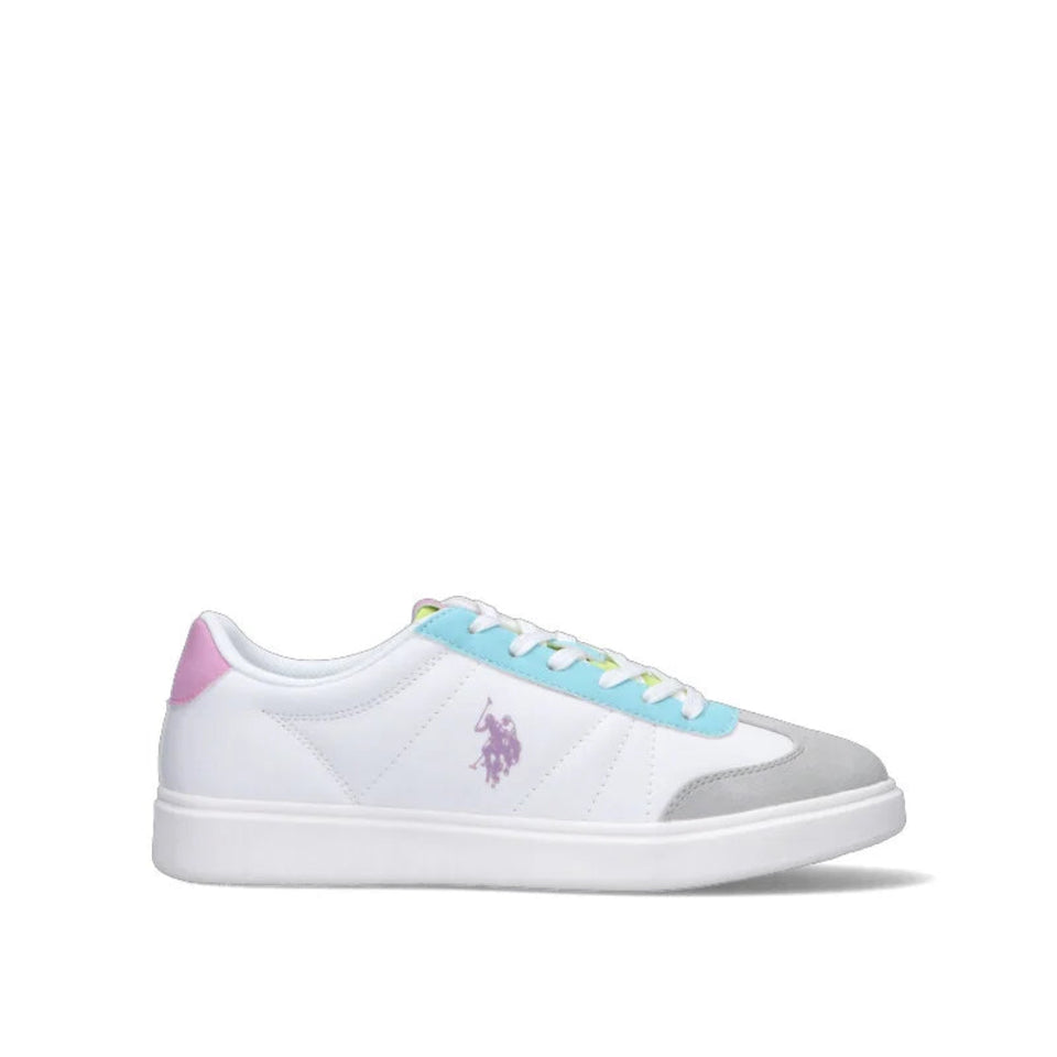 U.S. Polo Assn. Women's White & Pink Donna Sneakers