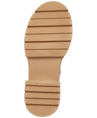 Madden Girl   Women's Beige Heel Pull-Tab Goring Lug Sole Padded Trust Round Toe Chelsea Boots | Madden Girl  in Lebanon