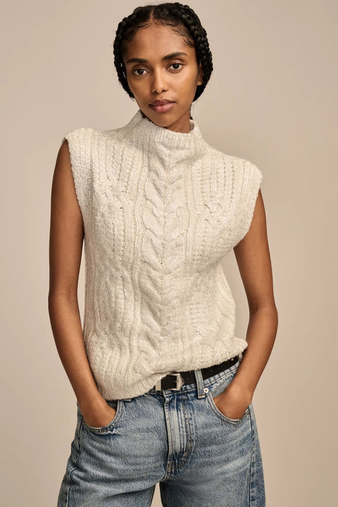 Lucky Brand Women's White Metallic Sleeveless Sweater|Lucky Brand In Lebanon