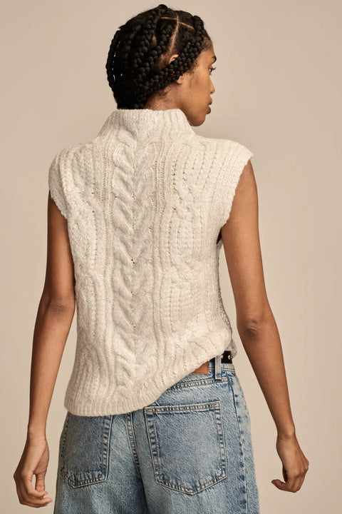 Lucky Brand Women's White Metallic Sleeveless Sweater|Lucky Brand In Lebanon