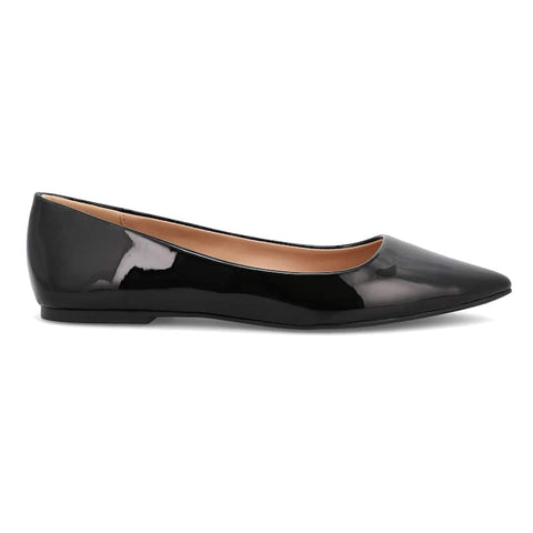 MIA Women's Black Avi Pointed-Toe Faux Leather Flat  | MIA in Lebanon