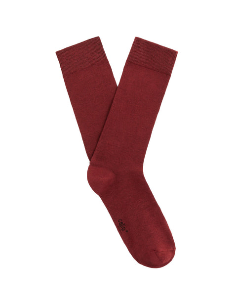 Celio Men's Burgundy High Cotton Socks|Celio In Lebanon