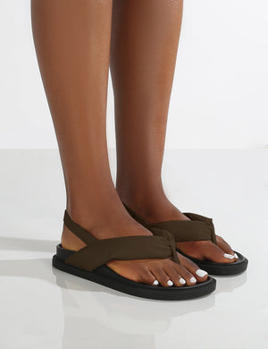 Public Desire Women's Khaki  Sandal 101209733 AMS34 [shoes 37] shr