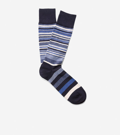 Cole Haan Men's Navy-Astor Blue Town Stripe Crew Socks | Cole Haan In Lebanon