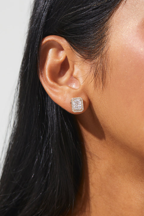 Nadri Women's Gold-Tone Modern Love Halo Stud Earrings | Nadri In Lebanon