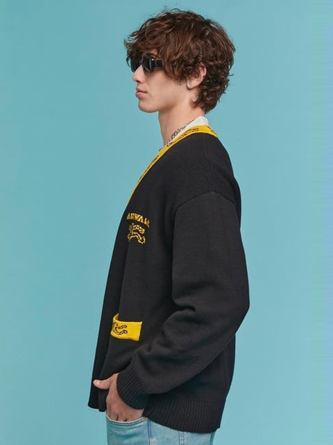 Forever 21 Men's Black Long Sleeve Air Walk Cardigan Shirt | Forever 21 In Lebanon