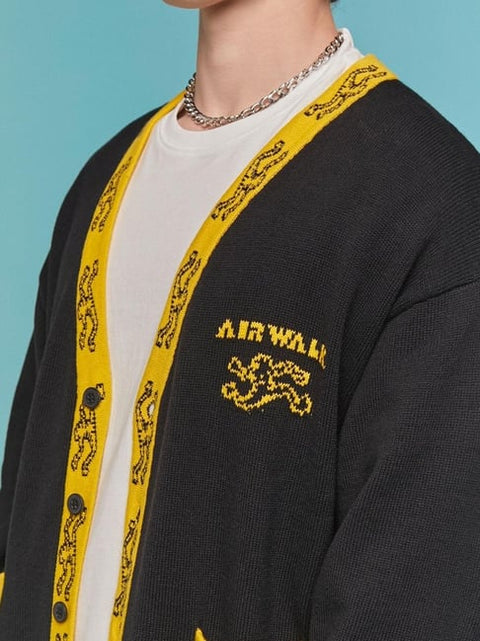 Forever 21 Men's Black Long Sleeve Air Walk Cardigan Shirt | Forever 21 In Lebanon