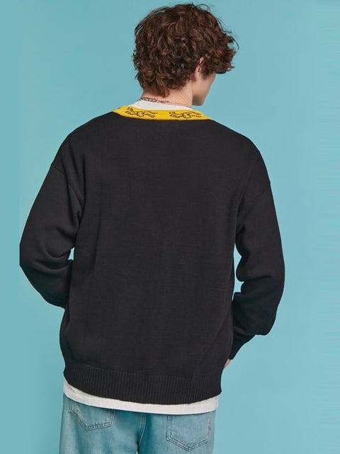 Forever 21 Men's Black Long Sleeve Air Walk Cardigan Shirt | Forever 21 In Lebanon