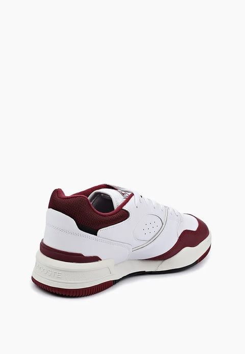 Lacoste Men's White & Burgundy Lineshot Sneakers | Lacoste In Lebanon