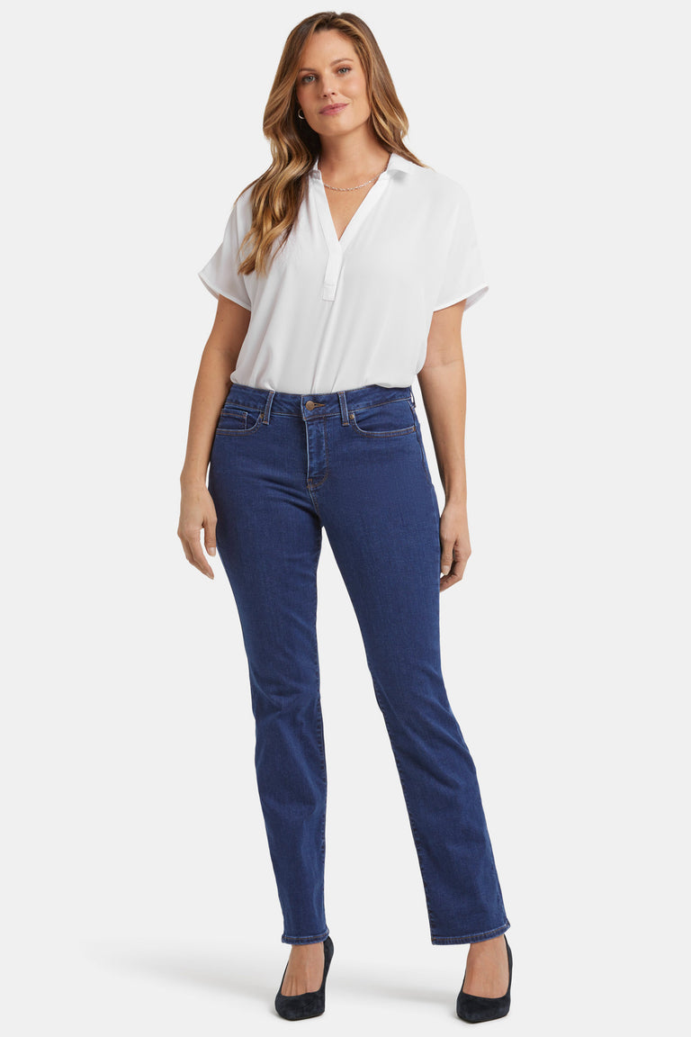 NYDJ Women's Navy Blue Marilyn Straight Jeans | NYDJ In Lebanon